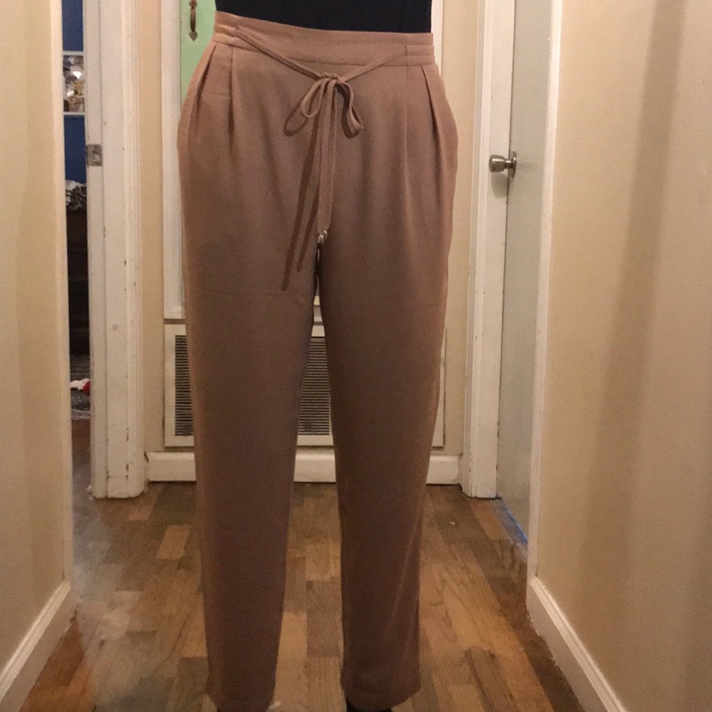 Chiffon light tan pants